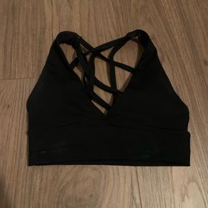 Ethos deep V with strappy back sports bra